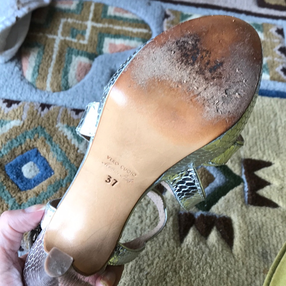 F.lli Bruglia silver platform heels, 7 - Picture 6 of 8